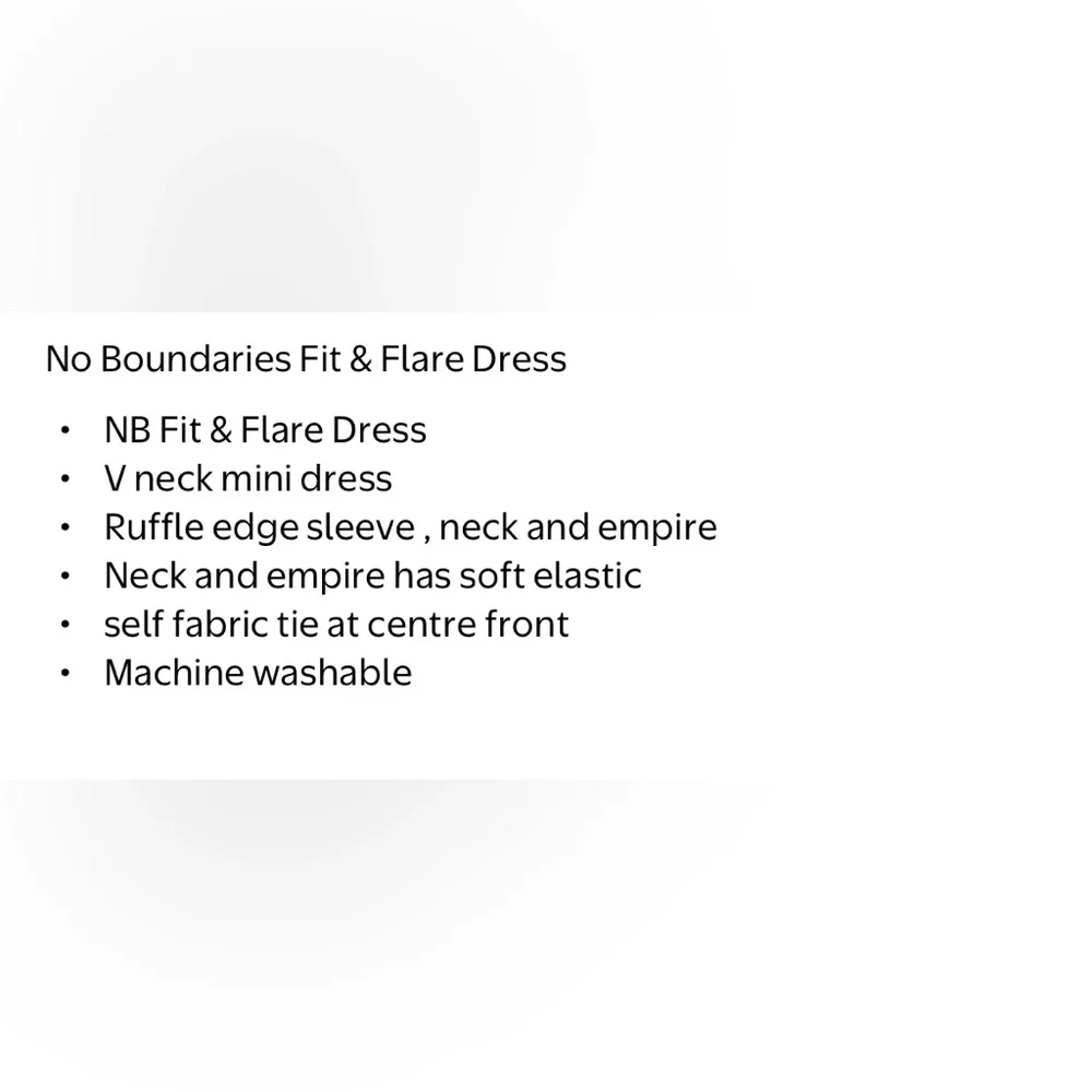 NWT No Boundaries Black Fit & Flare Mini Dress XL 16-18 Sweetheart Ruffle Sleeve